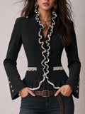 Blazer Midnight Nomad con Ribete de Olanes