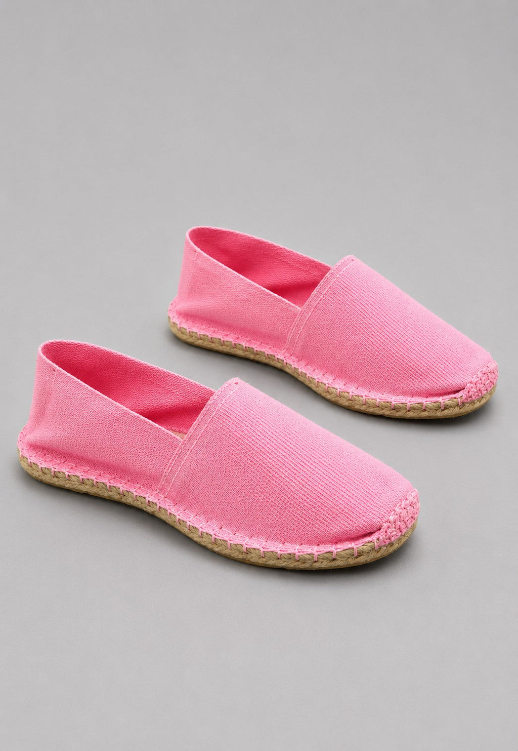 Alpargatas vascas de yute en color rosa