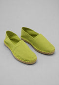 Alpargatas vascas de yute en color verde bambú