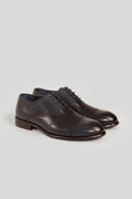 Zapatos Oxford de piel en color azul marino