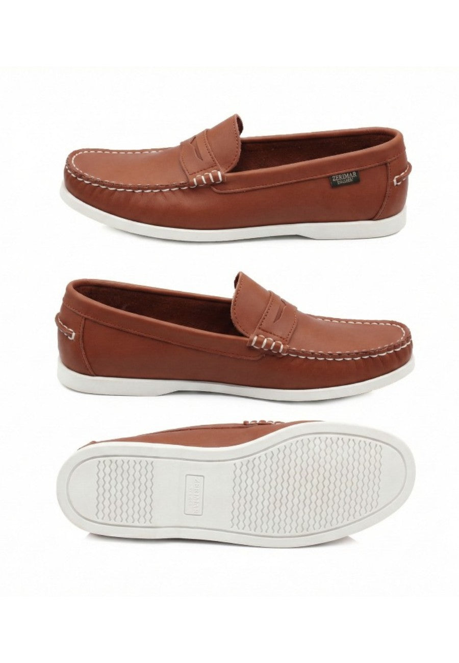 Mocasines de piel suave marrones de hombre - Antifaz wala