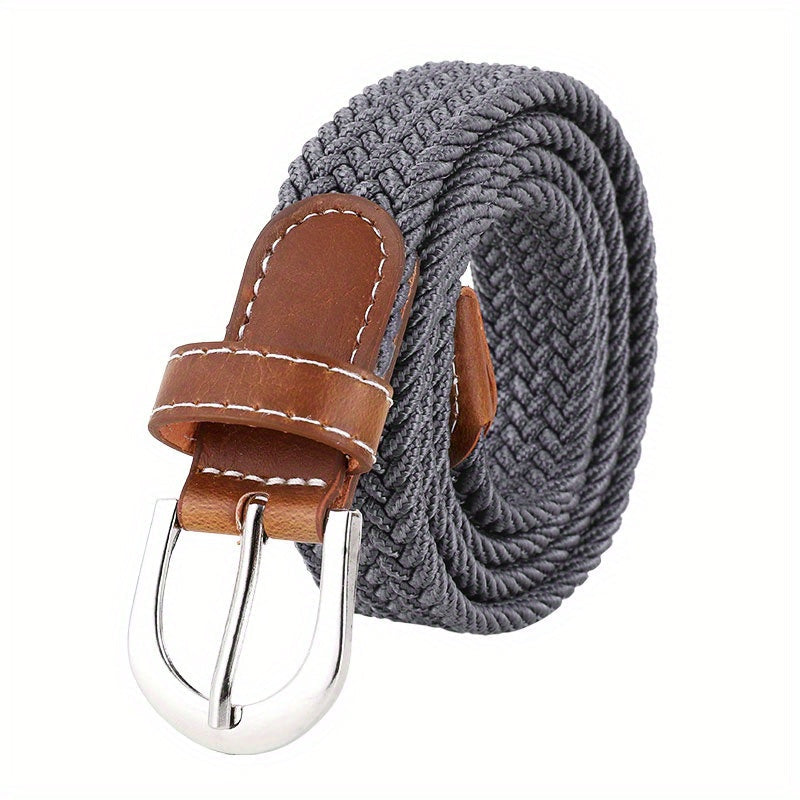 Cinturón trenzado bicolor para hombre