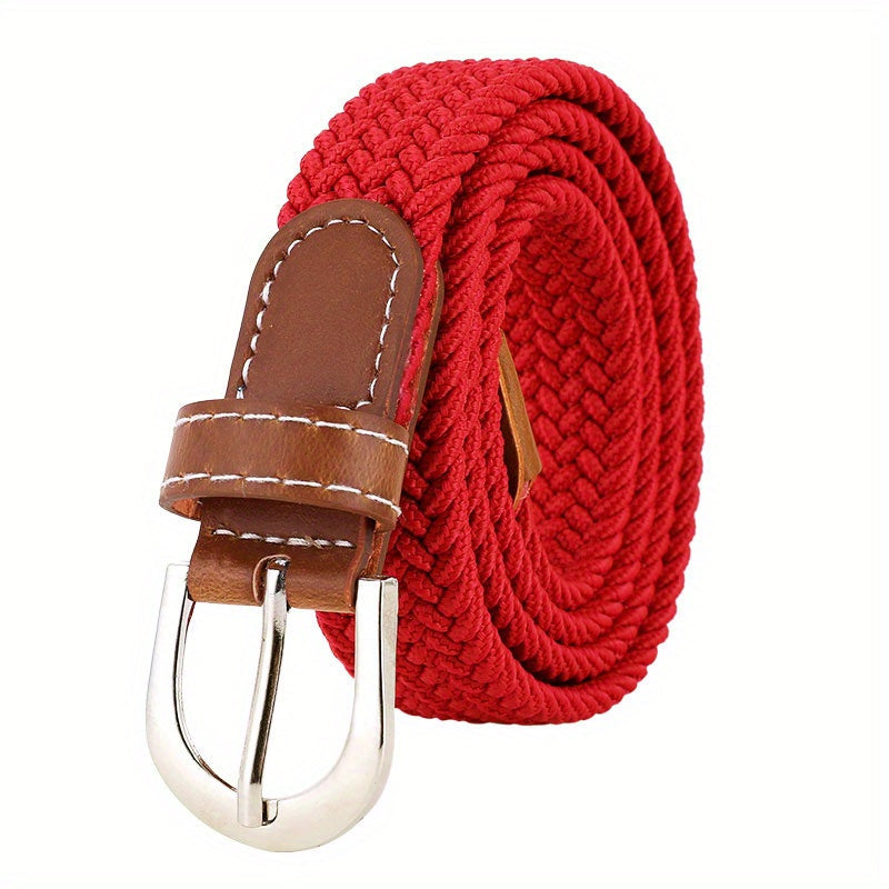 Cinturón trenzado bicolor para hombre