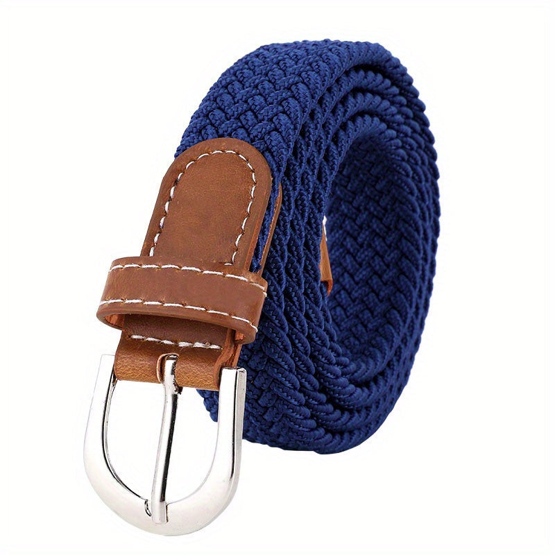 Cinturón trenzado bicolor para hombre