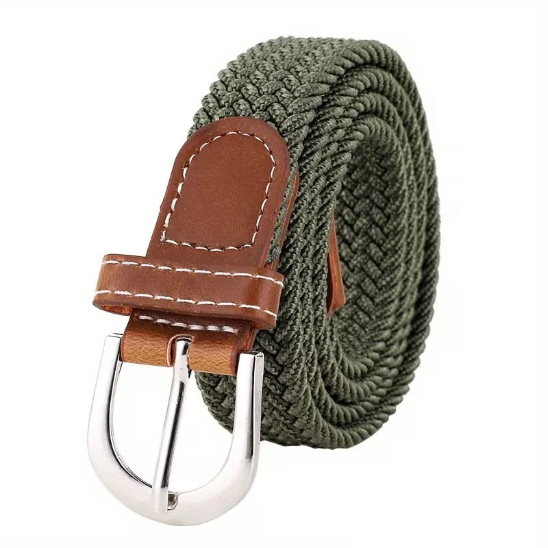 Cinturón trenzado bicolor para hombre