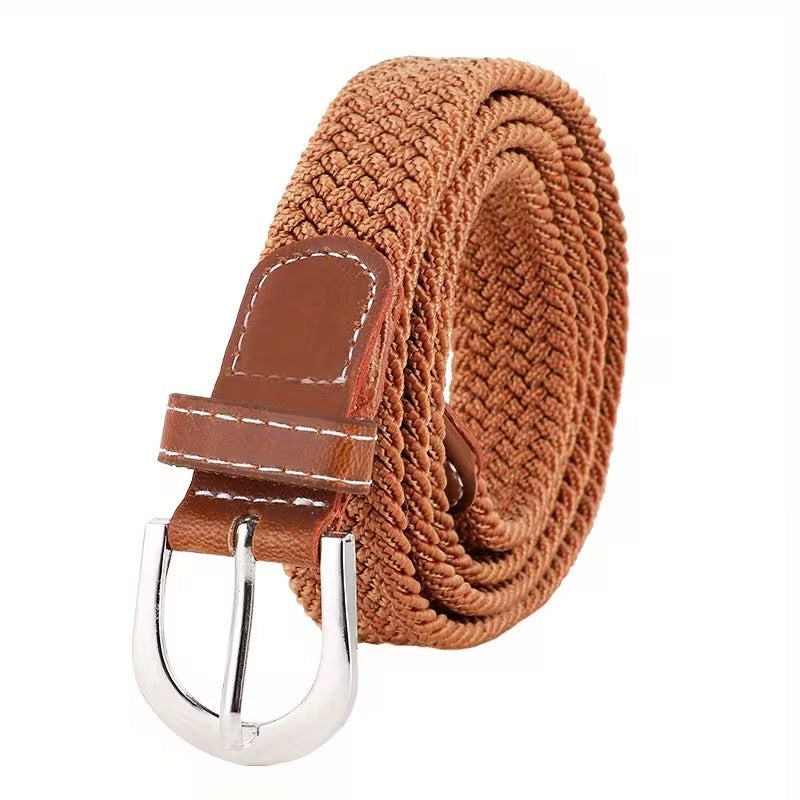 Cinturón trenzado bicolor para hombre