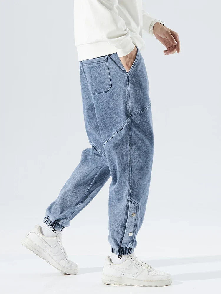 Pantalones vaqueros de hombre con cintura elástica