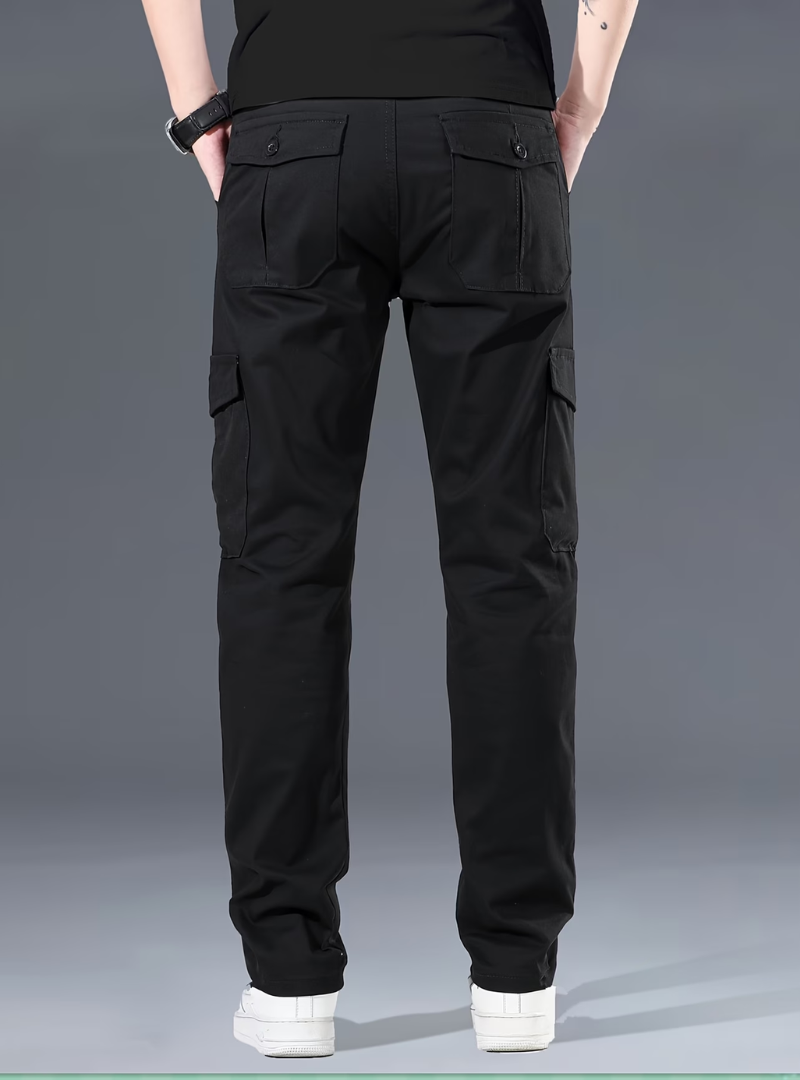 Pantalones cargo de pierna recta para hombre