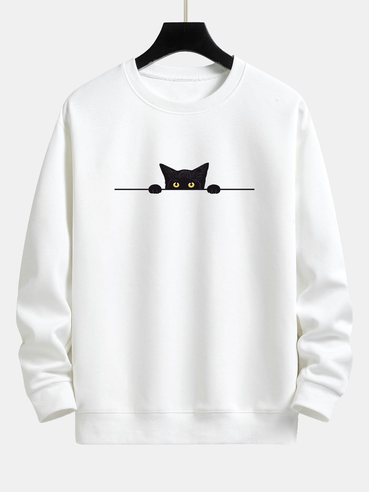 Sudadera estampada de cuello redondo para hombre